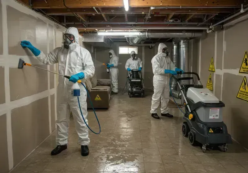 Basement Moisture Removal and Structural Drying process in West Homestead, PA